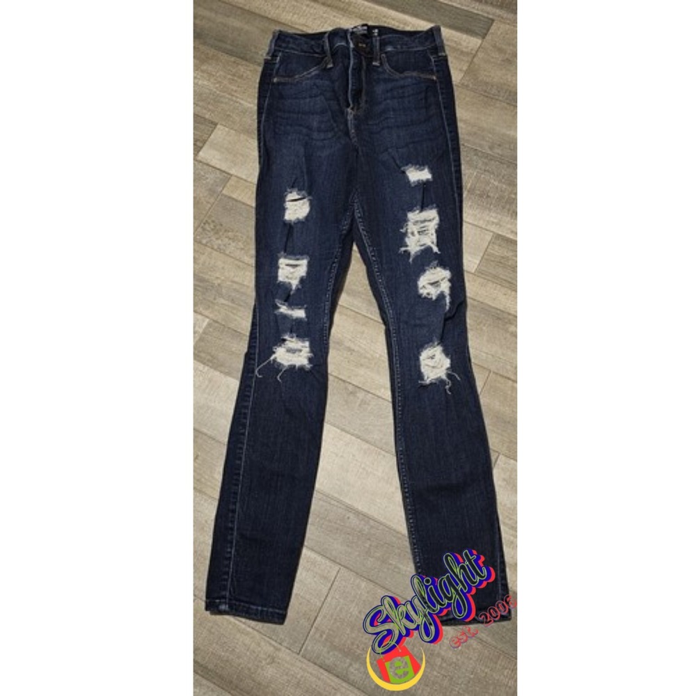 Hollister Women's Blue Curvy High Rise Jegging Denim Jeans Juniors Size 3R 26x29